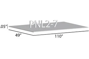 Aurora Alu Wht/Pvc 110 Ppw/Wash, 050 X 49 X 110, Pvc Coat | PNL2-7