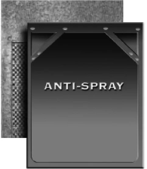 Aurora Mudflap 24X24 1/2",Rubber Hd Black,Anti-Spray | IMXGT-2424HD