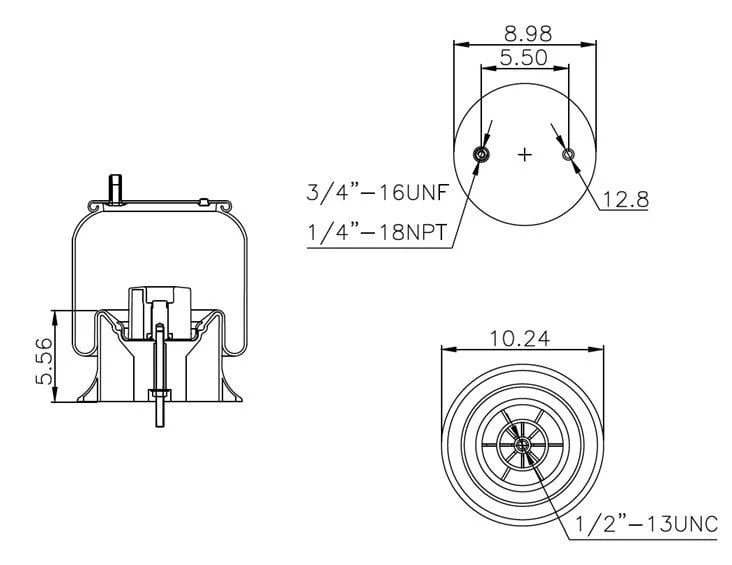 Elite Truck Parts Air Spring - Rolling Lobe - Holland / Neway | ETP-9935