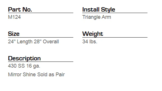 Hogebuilt Triangle Arm Quarter Fender (Pair) | M124P - Image 2