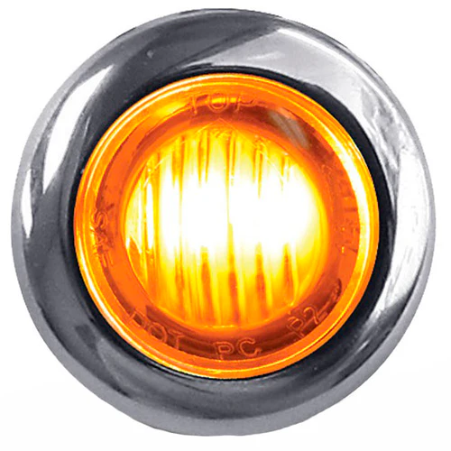 Trux Mini Button Clear Amber LED | TLED-B2CA